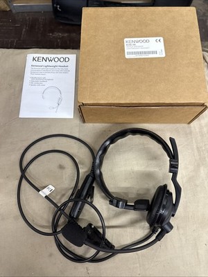 Kenwood KHS-14 Lightweight Single Muff Headset w/Boom Microphone & In-Line PTT