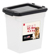 10 Lbs. Airtight Pet Food Container Dog  Cat Food Storage Bin Treat Box