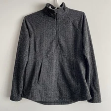 Kyodan Outdoor 1/4 Zip Herringbone Mock Neck Pullover Kangaroo Pocket Size M