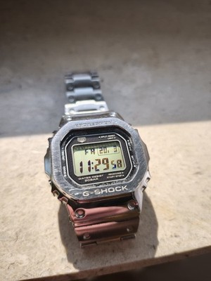 Casio G-Shock GMW-B5000D-1ER Full Metal Silber Gebraucht No Box