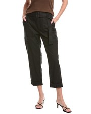 Vince Belted Linen-Blend Pant Women's