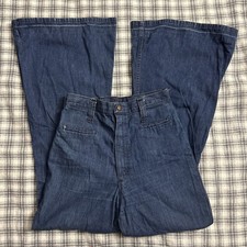 True Vintage Wrangler Bell Bottoms Flare Denim Jeans Women  s 13/14 60s 70s USA
