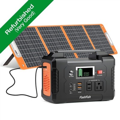 Flashfish E200 Solar Generator 200W 151Wh+100W 18V Solar Panel Refurbished