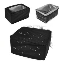 Housse imperméable pour panier vélo Oxford 420D 32x22x28cm Noir