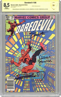 Daredevil #186 CBCS 8.5 Newsstand SS Janson/Shooter/Miller 1982 22-1653D6D-082