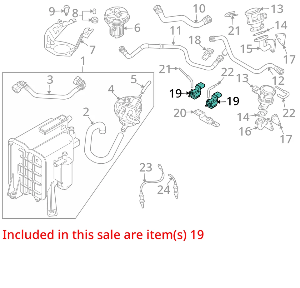 Electroválvula de purga de bote de vapor Volkswagen Golf 2002-2020 037906283C Foto 3 de 4