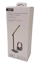 Xqisit LED Lamp w/ Wireless Charging Pad & USB Headset Work From Home Office Kit