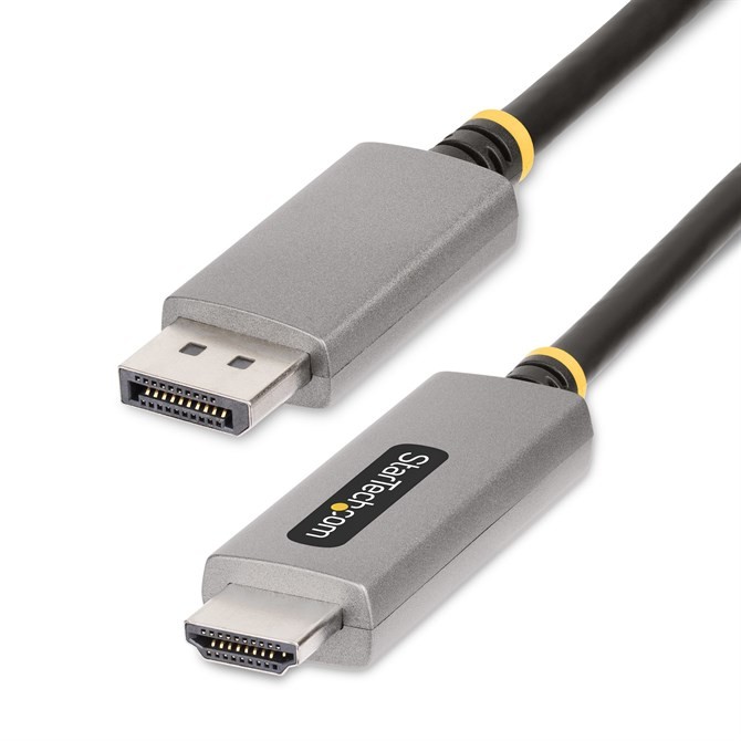 StarTech.com 6ft 2m DisplayPort to HDMI Adapter Cable 8K 60Hz 4K 144Hz HDR10 DP