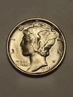 1943 S UNC+++ Full Split Bands Mercury Dime Rare Blast White