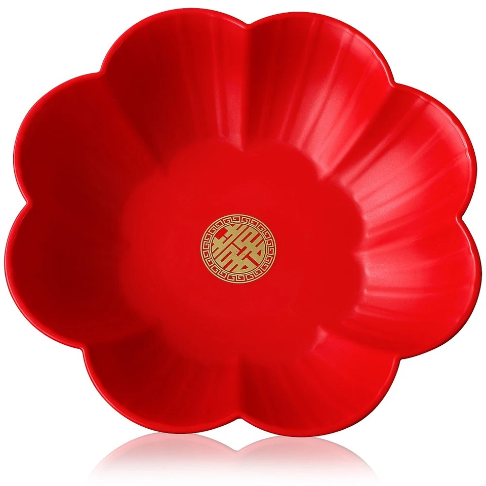 2 Pcs Candy Bowls Holder Lunar New Year Snack Tray Chinese Trays