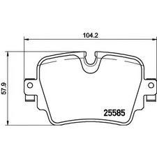 BREMBO P36032 Brake Pad Set Rear Without Accessories Fits Jaguar F-Type XJ