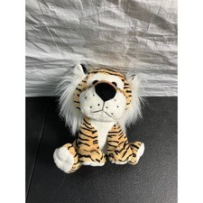 Ganz Webkinz Tiger Plush Stuffed Animal Orange Black Striped White Mane HM001