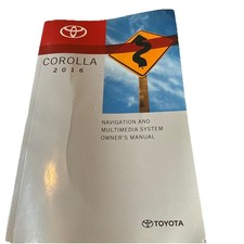 2016 Toyota Corolla Navigation And Multimedia System Owners Manual