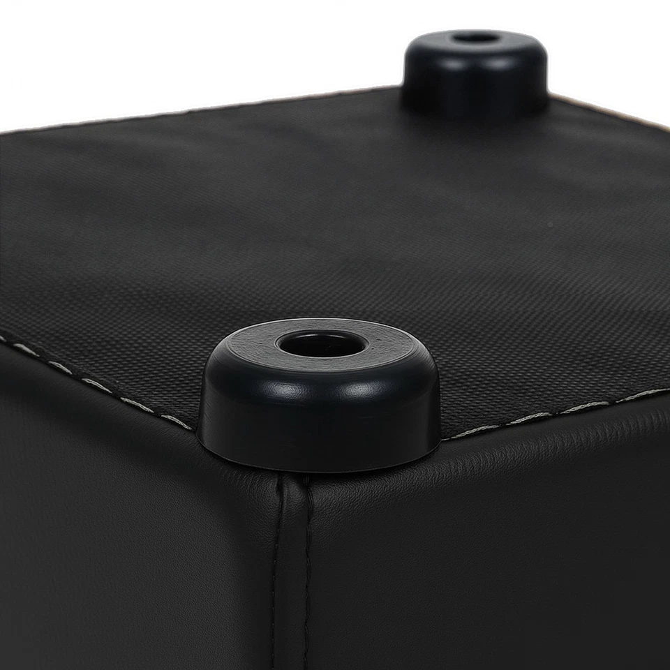 Kaikoon Sitzwürfel Schwarz 43x43x51cm – Moderner Pouf, Hocker mit 51 cm Sitzhöhe - Bild 3 von 4