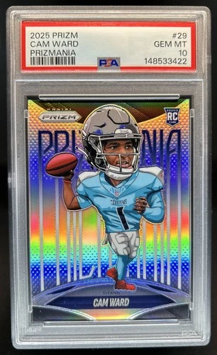 2025 Panini Prizm Cam Ward Prizmania RC SP Rookie #29 Titans PSA 10 GEM MINT