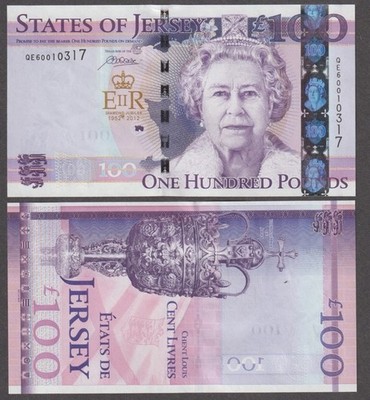 UNC Jersey £100 One Hundred Pounds 2012 Diamond Jubilee Commemorative QE2