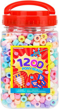 Pony Beads, 1200Pcs 6X9Mm, Wholesale Beads, Bracelets Jewelry