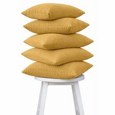 Pack of 6 Velvet Cushions With Covers Throw Decorative 18"x18" Filled Cushions
