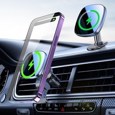 for MagSafe Car Mount with USB C Charger  Dual USB-C Power Black