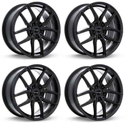 Set of 4 17in Black Alloy Wheel Rims for 2005+ Eagle, RTX465C 17x7.5 5x114.3 ET3