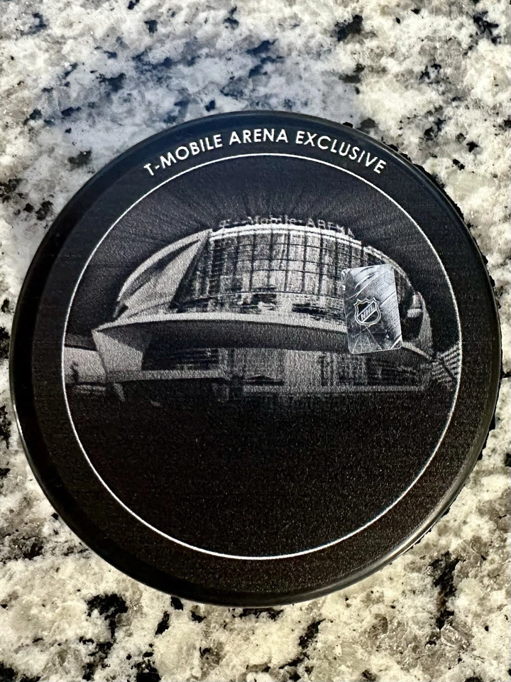 VEGAS GOLDEN KNIGHTS GOLDEN MISFITS PUCK T-MOBILE EXCLUSIVE RARE BACK LOGO - Image 2 of 4