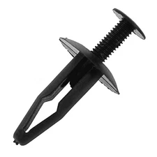 25Pcs Plastic Rivets Fastener Car Bumper Push Clips 32mm Long Black J2B88527