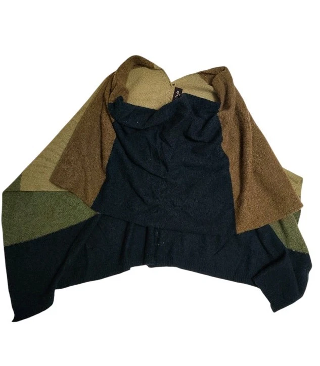 CLAUDIA NICHOLE 100% Cashmere Royal Blue Topper Drape Scarf Poncho One Size
Opens in a new window or