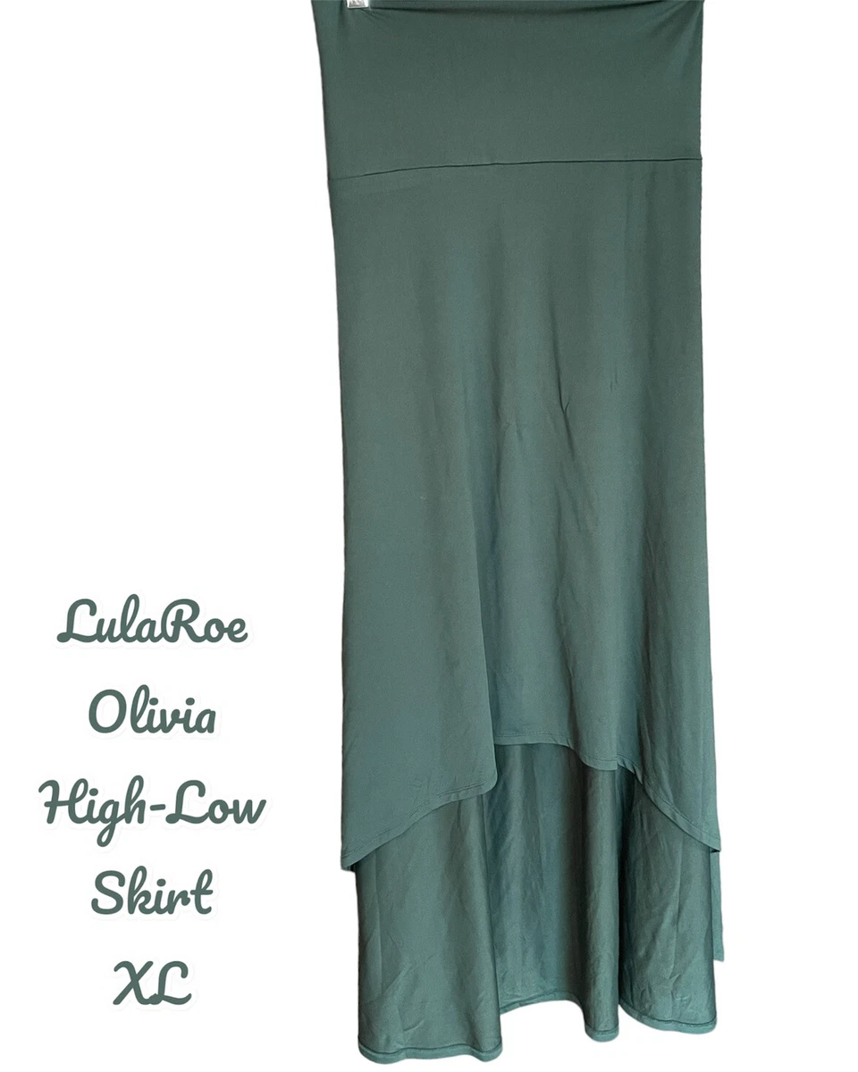 NWT LulaRoe Olivia Maxi Skirt Rare Solid Green XL eBay