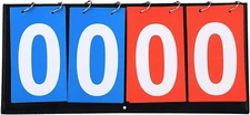 4-Digit Table Top Scoreboard Score Keeper Flipper for Basketball Tennis Sports
