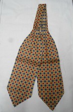 Ascot Foulard da Collo Cravatta Pura Seta 100% Sciarpa Sergio Zagarese Vintage