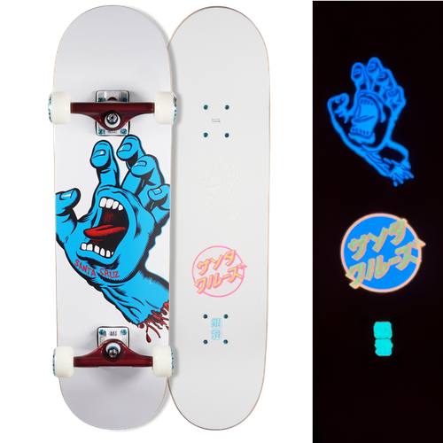 Santa Cruz Screaming Hand 8.25" Katana Edition Matte White Ultimate Pro Complete - Picture 2 of 24