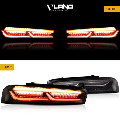 Luces traseras personalizadas con lente ahumada/transparente para Chevrolet Camaro 16-18 Vland - Imagen 10 de 15