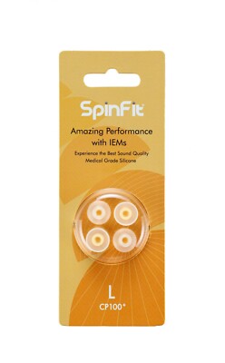 SpinFit CP100 Plus L - Medical-Grade Silicone HiFi Eartips - 2 pair (4 pcs)