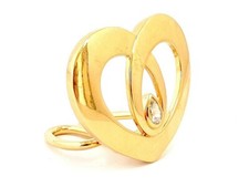 Pierre Lang Schal Clip Tuchspange Tuch Halter Herz rhodium Gold mit Zirkonia