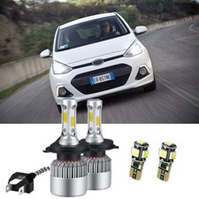 For Hyundai i10 2008-2016 Side / Low 501 H4 LED Headlight Bulbs Set 6000K White