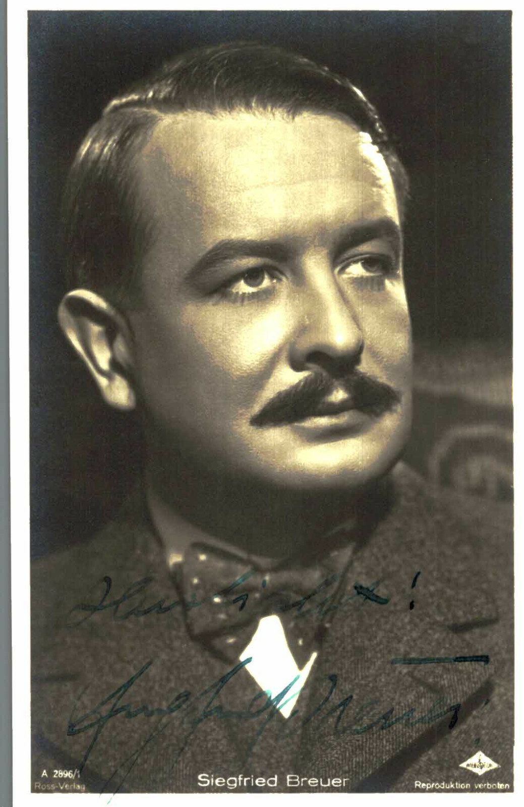 Siegfried Breuer Original Signature Sur Ross Carte Numéro 5463b eBay