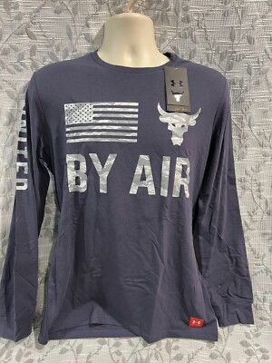 Under Armour Project Rock Men's Size XXL Tempered Steel Vet Day By Land T-Shirt