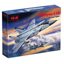 MIG-31 Foxhound Russian Heavy Interceptor Fighter Scale Model kit 1/72 ICM 72151
