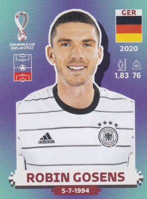 Panini Qatar World Cup Sticker 2022 Nr. GER 6 Robin Gosens