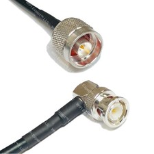 RG58 N MALE to BNC MALE ANGLE Coaxial RF Cable USA-Ship Lot