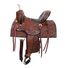 Double T Jude Barrel Style Horse Saddle - 12 Inch
