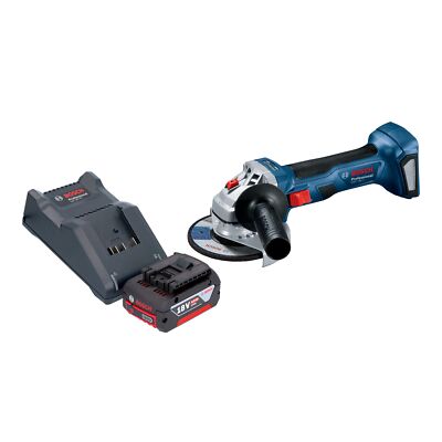 Bosch GWS 18V-7 Professional Winkelschleifer 18 V 115 mm + 1x Akku 4 Ah + Lader