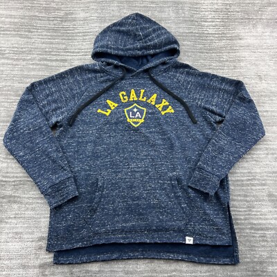 LA Galaxy Hoodie Size M Womens Fanatics MLS Soccer Futbol Hooded Sweatshirt  Blue