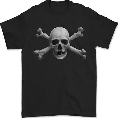 The Jolly Roger Skull Pirates Sailing Sailor Herren T-Shirt 100% Baumwolle