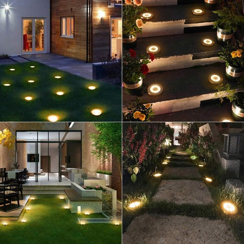 12 Pezzi Luci Solari da Giardino, LUCI A TERRA PER VIALE - Afbeelding 3 van 7