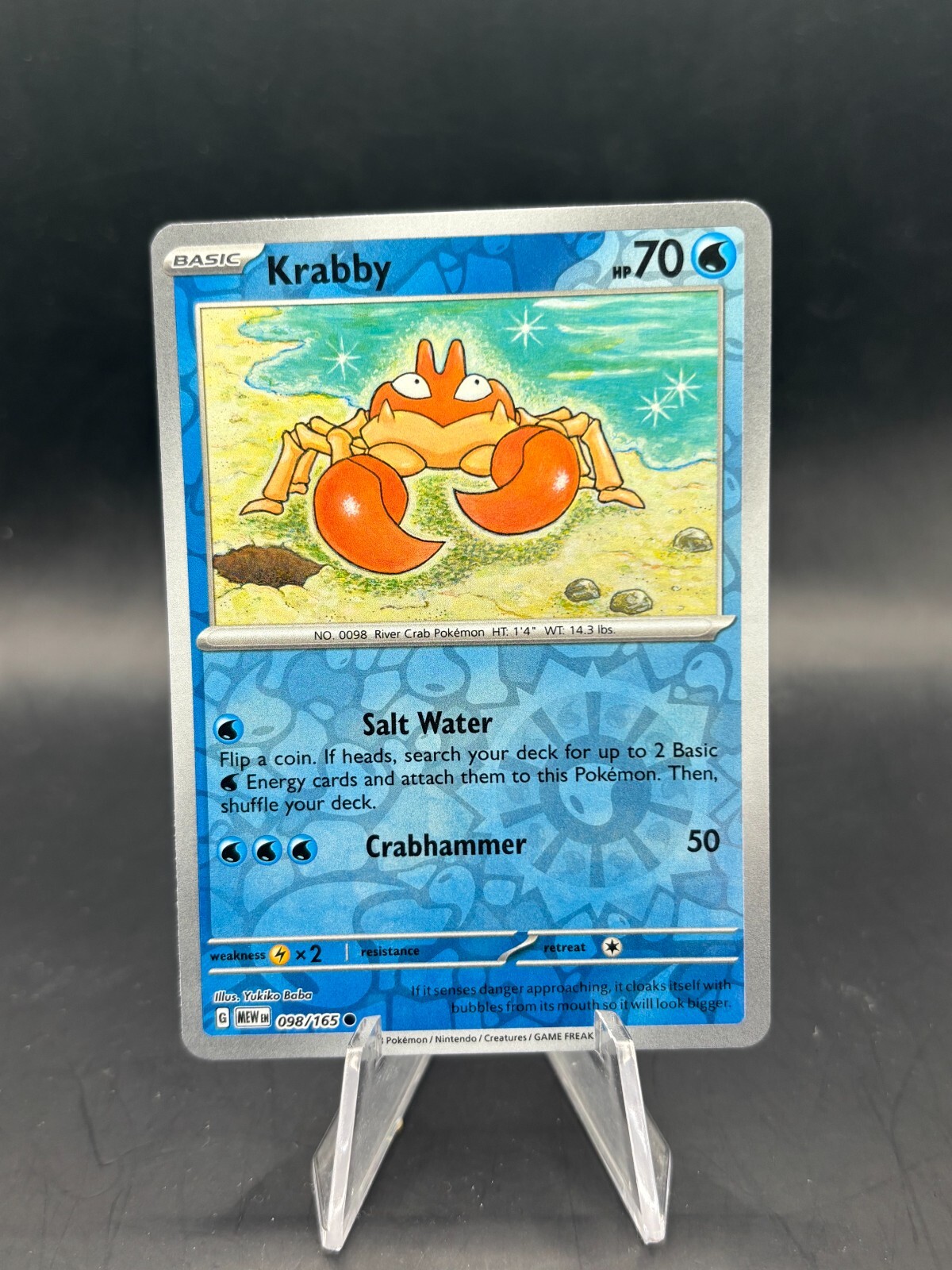 Krabby Reverse Holo  098/165 Common Scarlet and Violet 151