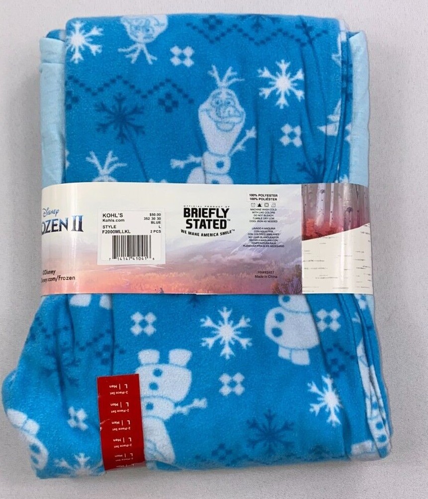 Mens Disneys Frozen Olaf Sven Kristoff Fleece Pajama Pants Long