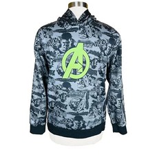 Marvel Avengers Size XXL 18 Youth Gray  Black Hoodie Pullover