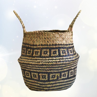  Belly Basket Handwoven Tragbarer Aufbewahrungskorb Mann Mauerhängekorb