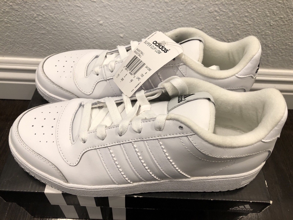 Adidas Mens Super Cup Low Basketball Shoes White Size 9 Pre owned Original Box Adidas Super Cup Low Basketball Shoes White White 8.5 | eBay main image 3